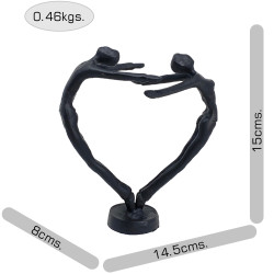 [10] AI 321 ~ HEART COUPLE Elur Iron Figurine 15cm Mocha