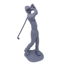 [99] AI 432 ~ GOLFER MAN Elur Iron Figurine 22cm Grey Shimmer