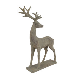 [99] AW 017 ~ DEER 46cm Carved Wood Effect