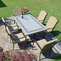 Burlington Dining Table With 6 Ascot Deluxe Chair Set [picture 01] a garden lifestyle image