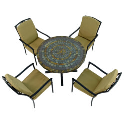 Monterey Dining Table With 4 Ascot Deluxe Chair Set [picture 02] a white background image