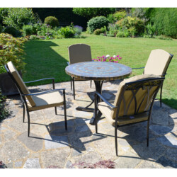 Monterey Dining Table With 4 Ascot Deluxe Chair Set [picture 08] a lifestyle image