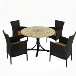 Montpellier Dining Table With 4 Stockholm Black Chair Set [picture 03] a white background image