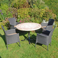 Provence Dining Table With 4 Stockholm Black Chair Set [picture 08] a lifestyle image
