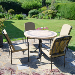 Vermont Dining Table With 4 Ascot Deluxe Chair Set [picture 08] a lifestyle image