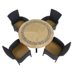 Vermont Dining Table With 4 Stockholm Black Chair Set [picture 02] a white background image