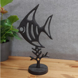 Angel Fish Elur Iron Ornament 37cm Mocha [picture 01] a lifestyle image