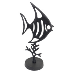 Angel Fish Elur Iron Ornament 37cm Mocha [picture 02] a white background image
