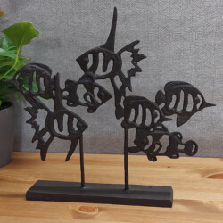 Angel Fish Shoal Elur Iron Ornament 33cm Mocha [picture 01] a lifestyle image