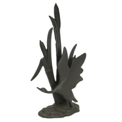 Bird In Reeds Elur Iron Ornament 47cm Mocha [picture 02] a white background image