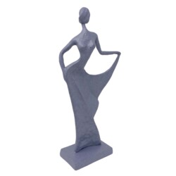 Brigitte Chic Lady Elur Iron Figurine 27cm Grey Shimmer [picture 02] a white background image