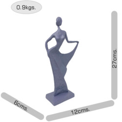 Brigitte Chic Lady Elur Iron Figurine 27cm Grey Shimmer [picture 10] dimensions height 27cm x width 12cm x depth 6cm weight 0.9kg
