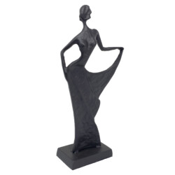 Brigitte Chic Lady Elur Iron Figurine 27cm Mocha [picture 02] a white background image