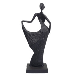 Brigitte Chic Lady Elur Iron Figurine 27cm Mocha [picture 03] a white background image