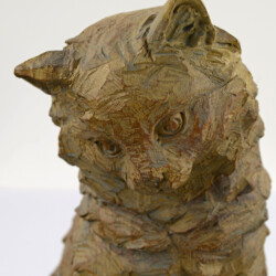 Cat 25cm Carved Wood Effect [picture 05] a detail image