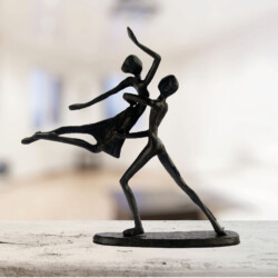 Dancing Couple In Lift Elur Iron Figurine 17cm Mocha [picture 08] a lifestyle image