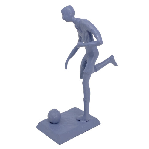 Footballer Elur Iron Figurine 20cm Grey Shimmer [picture 02] a white background image