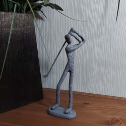 Golfer Elur Iron Figurine 19cm Grey Shimmer [picture 01] a lifestyle image