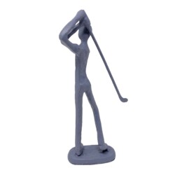 Golfer Elur Iron Figurine 19cm Grey Shimmer [picture 03] a white background image