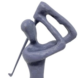 Golfer Elur Iron Figurine 19cm Grey Shimmer [picture 05] a detail image