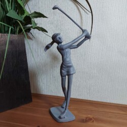 Golfer Lady Elur Iron Figurine 29cm Grey Shimmer [picture 01] a lifestyle image