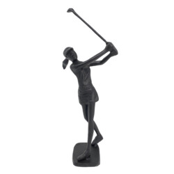 Golfer Lady Elur Iron Figurine 29cm Mocha [picture 02] a white background image