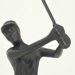 Golfer Lady Elur Iron Figurine 29cm Mocha [picture 05] a detail image