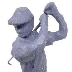 Golfer Man Elur Iron Figurine 22cm Grey Shimmer [picture 05] a detail image