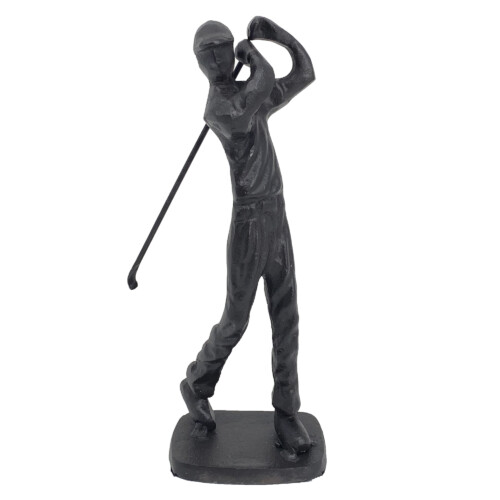 Golfer Man Elur Iron Figurine 22cm Mocha [picture 02] a white background image