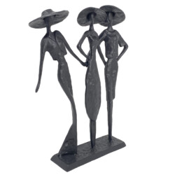 Ladies At The Races Elur Iron Figurine 27cm Mocha [picture 02] a white background image