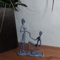 Marriage Proposal Elur Iron Figurine 17cm Grey Shimmer [picture 01] a lifestyle image