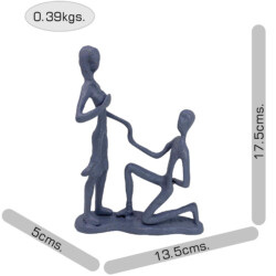 Marriage Proposal Elur Iron Figurine 17cm Grey Shimmer [picture 10] dimensions height 17.5cm x width 13.5cm x depth 5cm weight 0.39kg