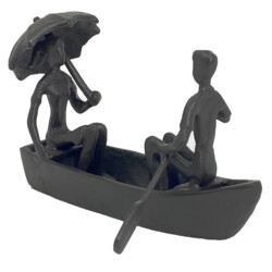Romantic Boat Trip Elur Iron Figurine 11cm Mocha [picture 02] a white background image