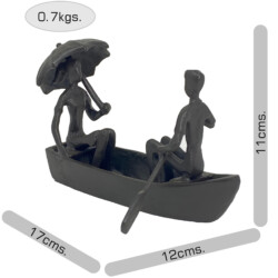 Romantic Boat Trip Elur Iron Figurine 11cm Mocha [picture 10] dimensions height 11cm x width 17cm x depth 12cm weight 0.7kg