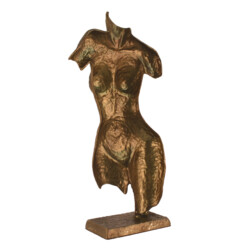 Torso Sculpture Elur Aluminium Ornament 38cm Golden Brown [picture 03] a white background image