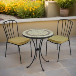 Henley 60cm Bistro Table With 2 Milan Chair Set [picture 08] a lifestyle image