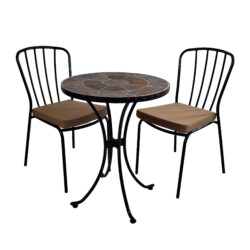 Ondara 60cm Bistro Table With 2 Milan Chair Set [picture 03] a white background image
