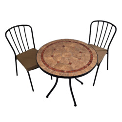 Richmond 76cm Bistro Table With 2 Milan Chair Set [picture 02] a white background image