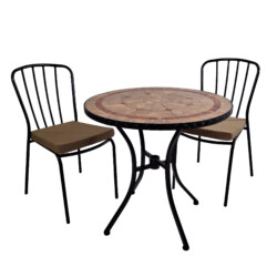 Richmond 76cm Bistro Table With 2 Milan Chair Set [picture 03] a white background image