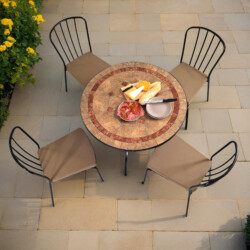 Richmond 91cm Patio With 4 Milan Chair Set [picture 01] a garden lifestyle image