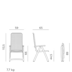 Darsena Chair Anthracite [picture 40] dimensions height 113cm x width 59cm x depth 65cm weight 8.1kg