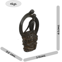 Blissful Halo 61cm Ebony Effect [picture 10] dimensions height 61cm x width 14cm x depth 35cm weight 4kg