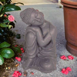 Buddha Crouching 37cm Grey Shimmer [picture 01] a lifestyle image