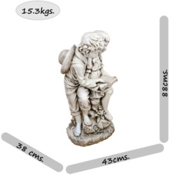 Jack And Jill Reading 88cm Antique Stone Effect [picture 10] dimensions height 88cm x width 43cm x depth 38cm weight 15.3kg