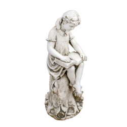Mary Reading Girl 89cm Antique Stone Effect [picture 02] a white background image