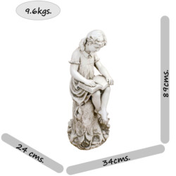 Mary Reading Girl 89cm Antique Stone Effect [picture 10] dimensions height 89cm x width 34cm x depth 24cm weight 9.6kg