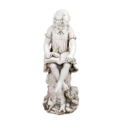 Mary Reading Girl 89cm Antique Stone Effect [picture 15] a detail image front