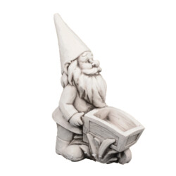 Wheelbarrow Gnome 60cm Antique Stone Effect [picture 02] a white background image
