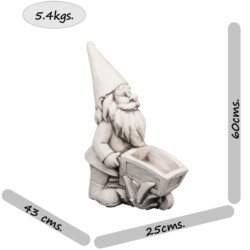 Wheelbarrow Gnome 60cm Antique Stone Effect [picture 10] dimensions height 60cm x width 25cm x depth 43cm weight 5.4kg