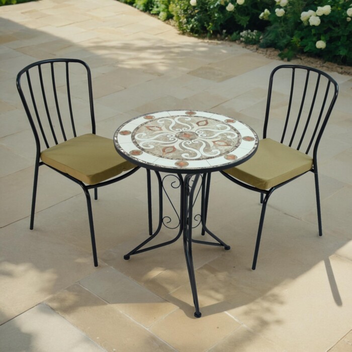 Estoril Bistro 60Cm Set 2 x Milan Chair [picture 01] a garden lifestyle image